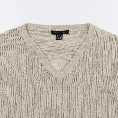 Atmosphere Womens Ivory  Knit Pullover Jumper Size 10