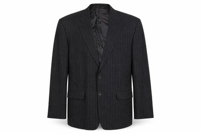 Marks & Spencer Mens Black Striped  Jacket Suit Jacket Size 42