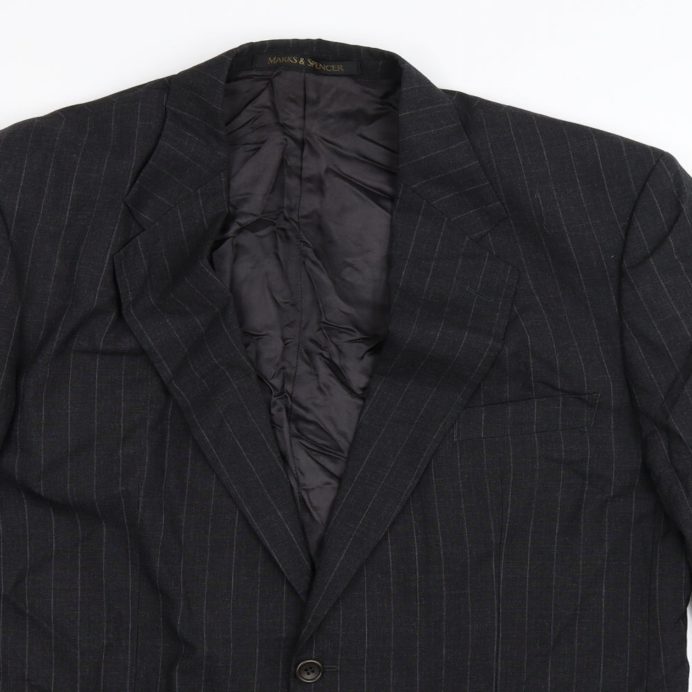 Mens UK Size 42 Marks and Spencer Regular Black Suit Jacket