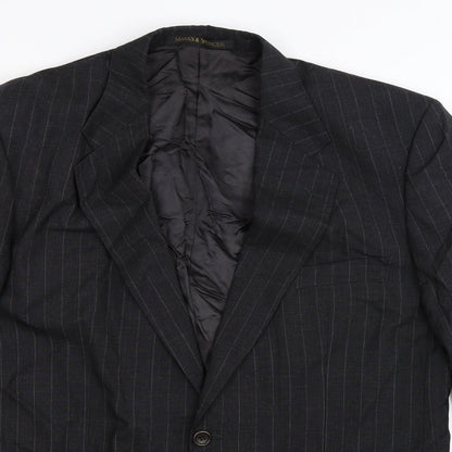Mens UK Size 42 Marks and Spencer Regular Black Suit Jacket