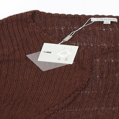 Tanna Womens Grey  Knit Cardigan Jumper Size L