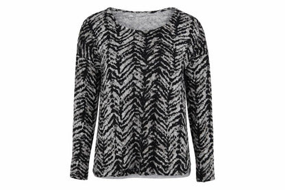 Peacocks Womens Grey Animal Print  Pullover Jumper Size 10