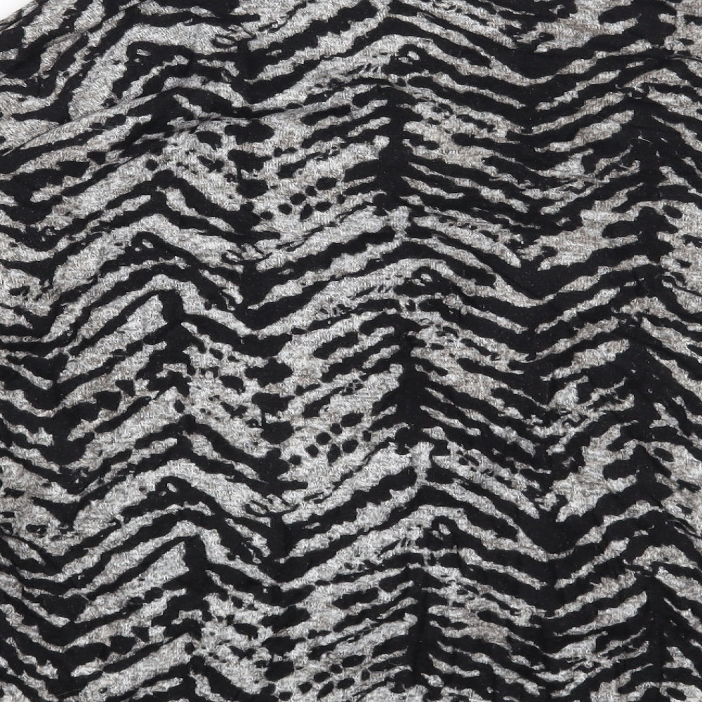 Peacocks Womens Grey Animal Print  Pullover Jumper Size 10
