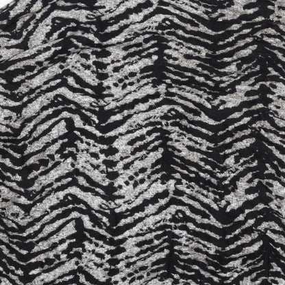 Peacocks Womens Grey Animal Print  Pullover Jumper Size 10