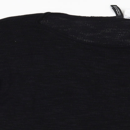 H&M Womens Black Floral  Pullover Jumper Size S