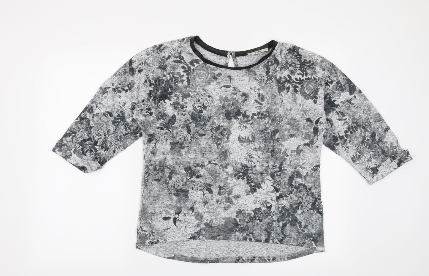 Oasis Womens Grey Floral  Pullover Sweatshirt Size XS