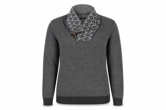 Preworn Womens Grey Geometric  Pullover Jumper Size XL