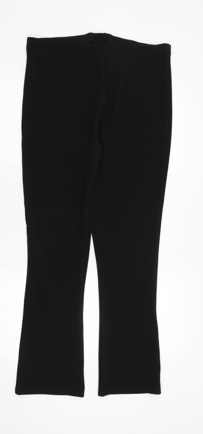 Womens UK Size 14 Preworn Regular Fit  Black Trousers
