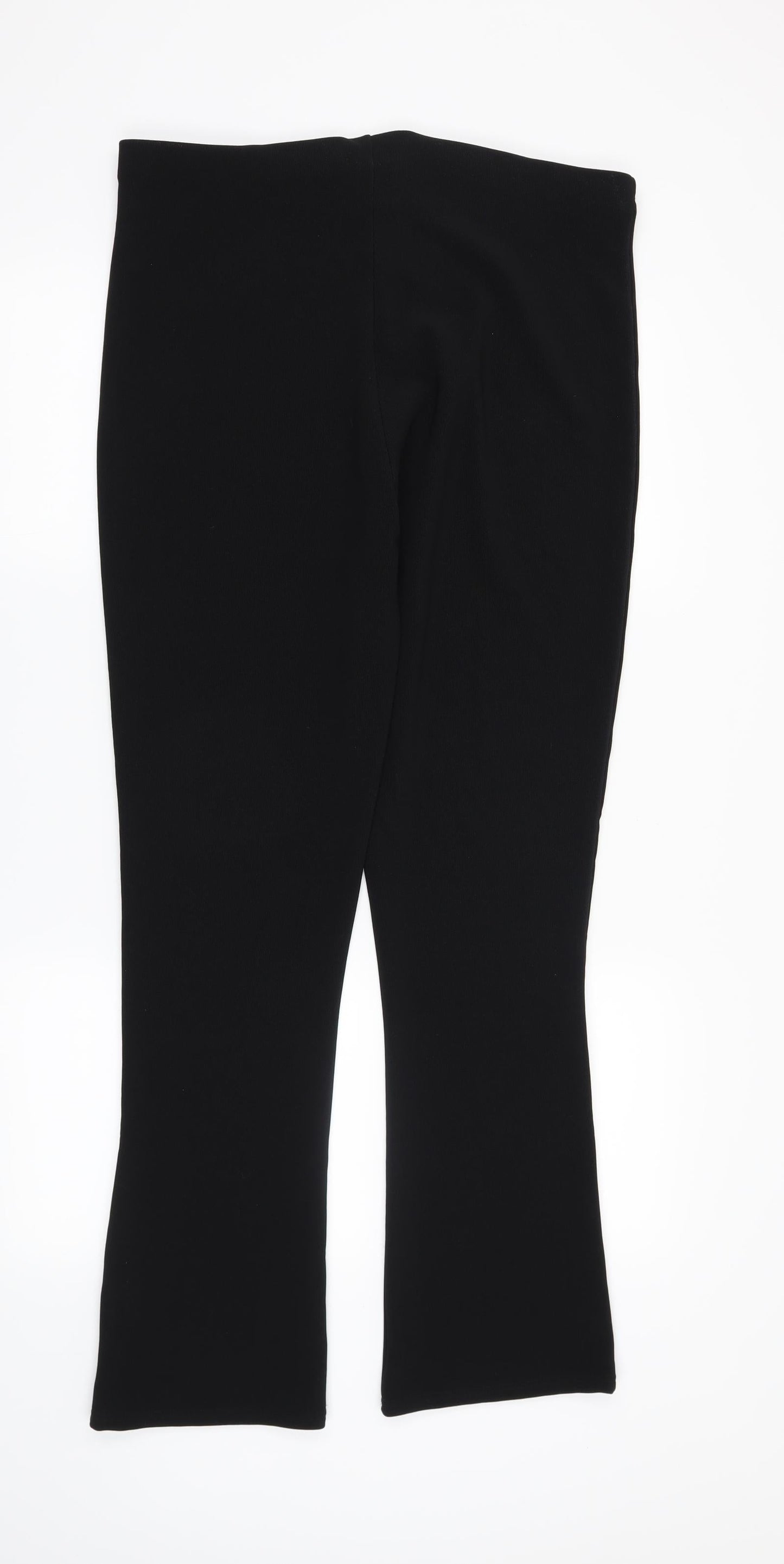 Womens UK Size 14 Preworn Regular Fit  Black Trousers