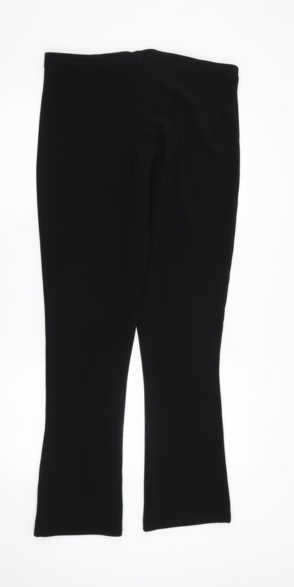 Womens UK Size 14 Preworn Regular Fit  Black Trousers