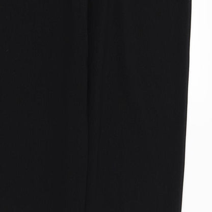 Womens UK Size 14 Preworn Regular Fit  Black Trousers