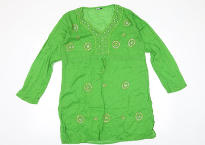 Preworn Womens Green   Basic Blouse Size S