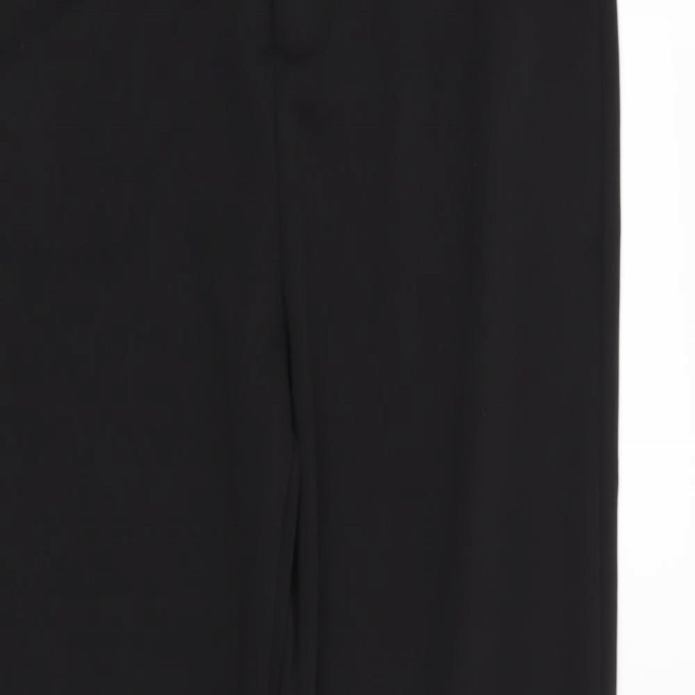 Womens UK Size L Preworn Regular Fit  Black Trousers