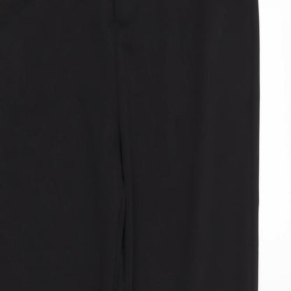 Womens UK Size L Preworn Regular Fit  Black Trousers