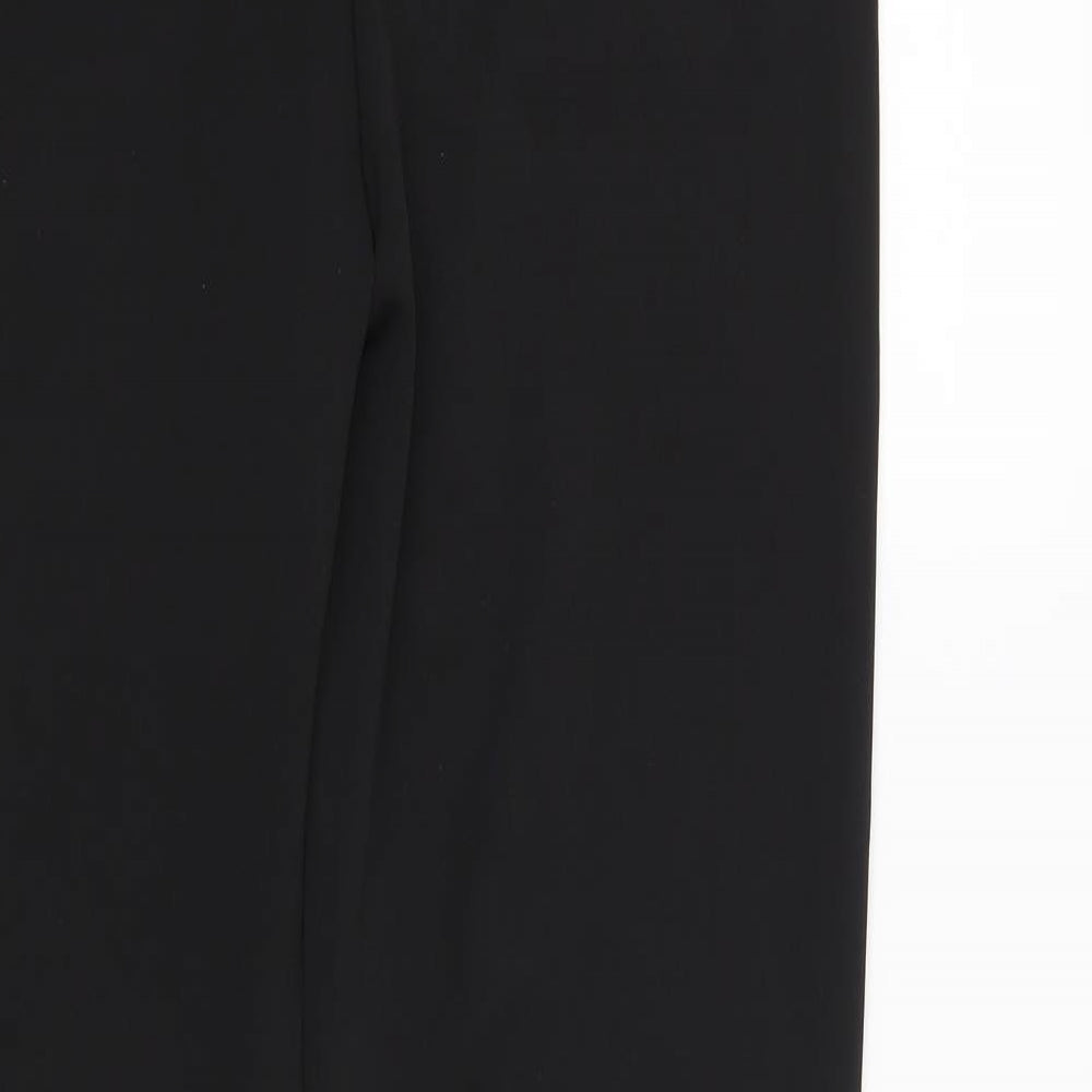 Womens UK Size L Preworn Regular Fit  Black Trousers