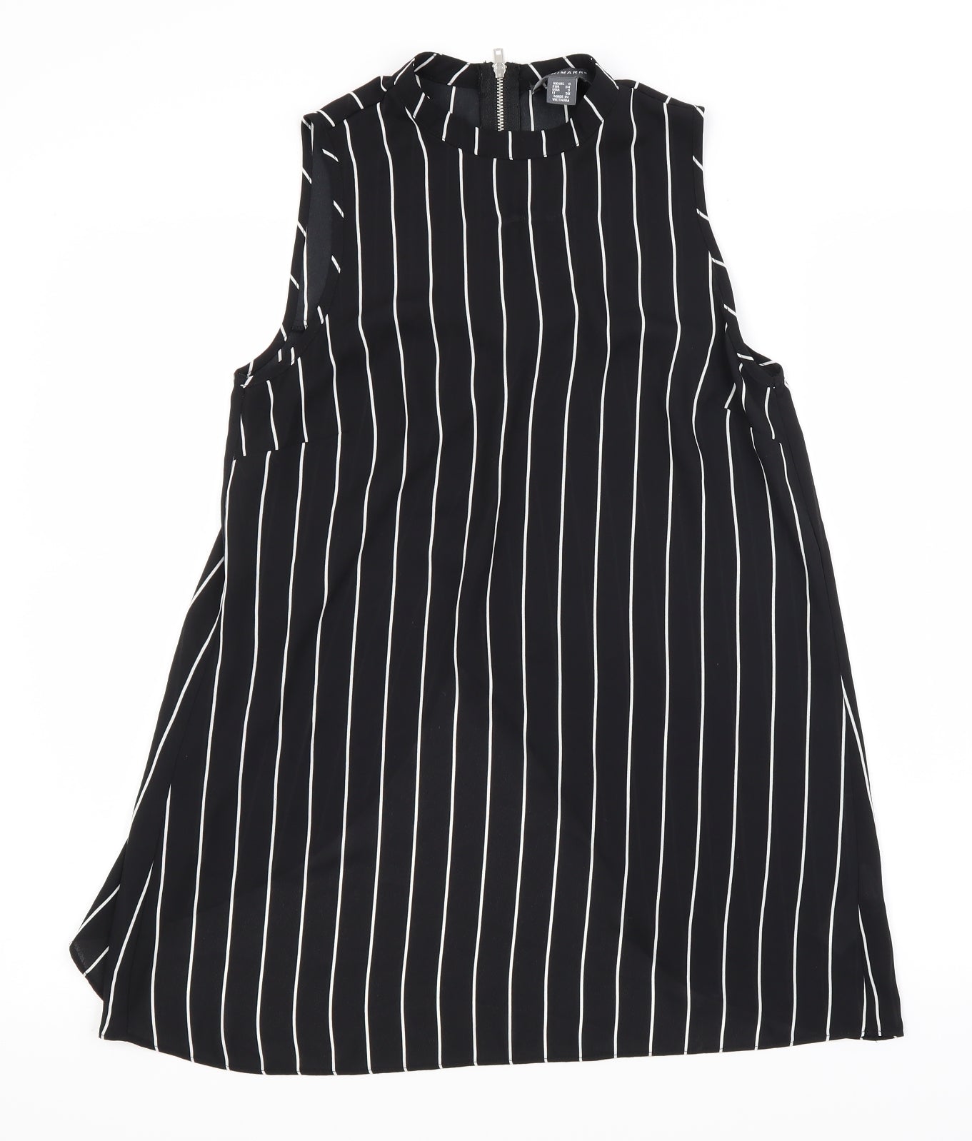 Primark Womens Black Striped  Basic Blouse Size 6