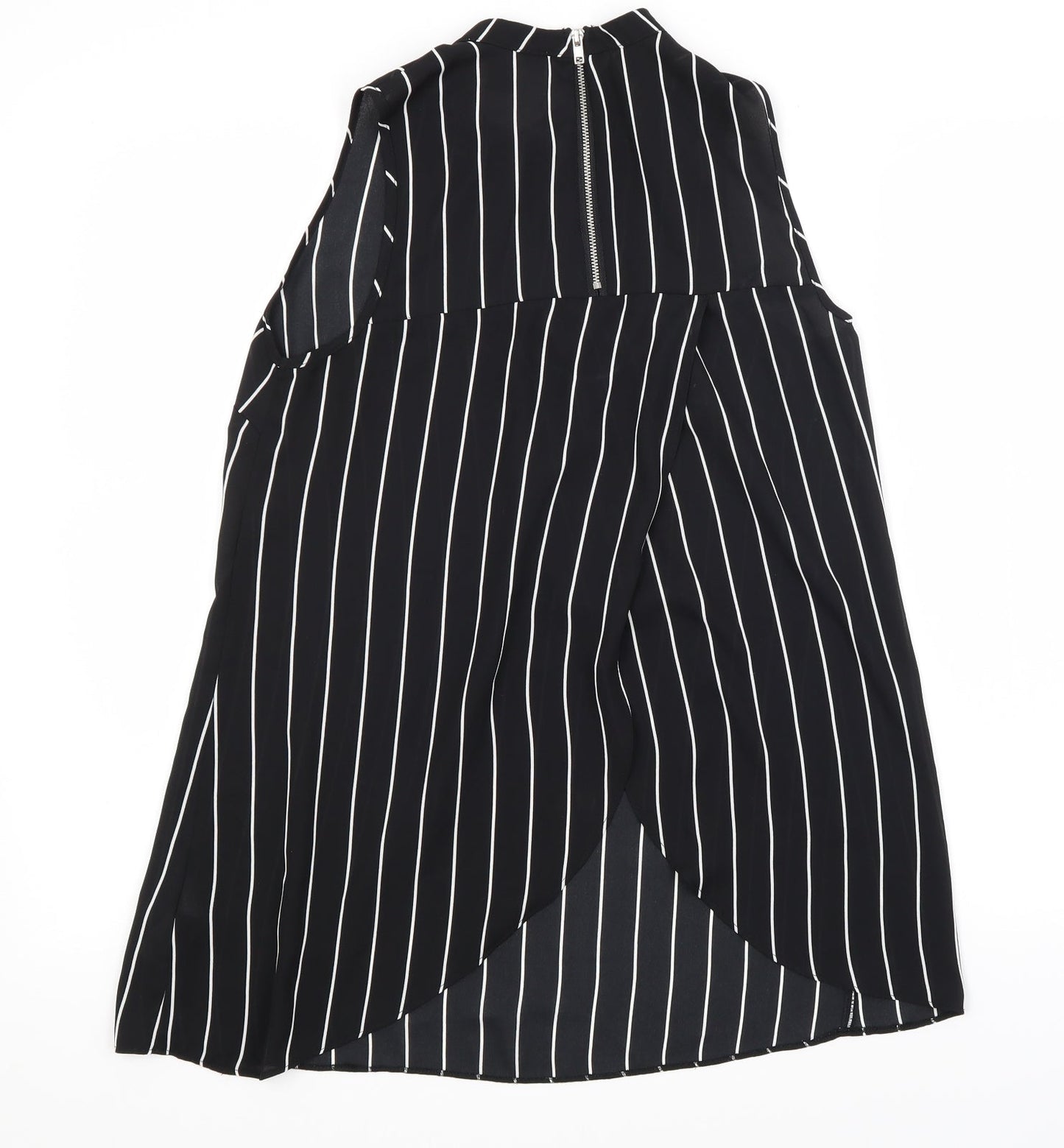 Primark Womens Black Striped  Basic Blouse Size 6