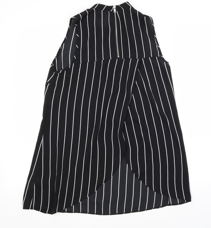 Primark Womens Black Striped  Basic Blouse Size 6