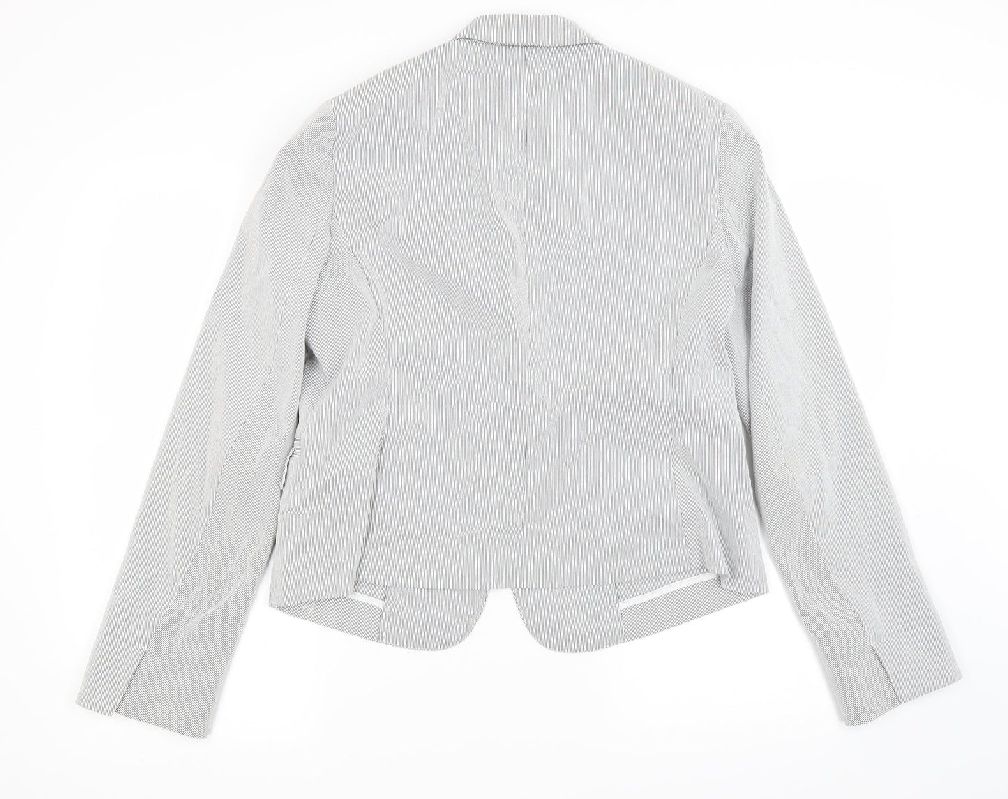 Womens UK Size L Preworn Regular Grey Blazer