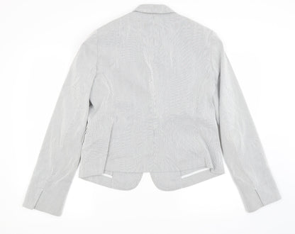 Womens UK Size L Preworn Regular Grey Blazer