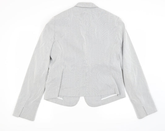 Womens UK Size L Preworn Regular Grey Blazer