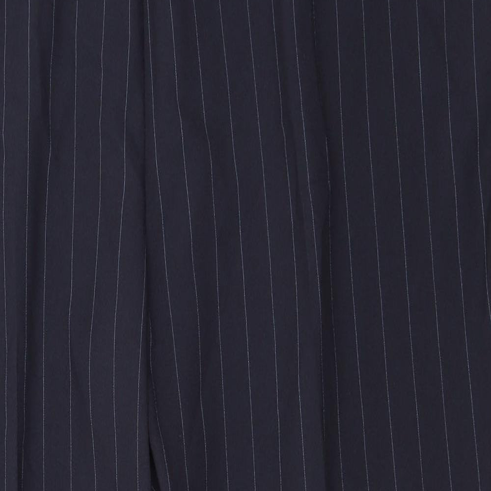 the straight leg Womens Black Striped  Trousers  Size 18 L26 in