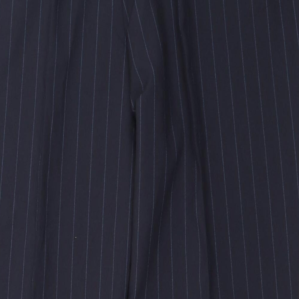 the straight leg Womens Black Striped  Trousers  Size 18 L26 in