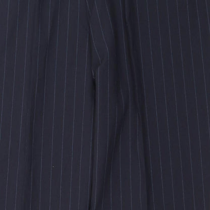 the straight leg Womens Black Striped  Trousers  Size 18 L26 in