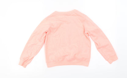 Preworn Girls Orange   Pullover Jumper Size 9 Years