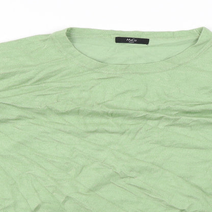 M&Co Womens Green   Pullover Jumper Size 14