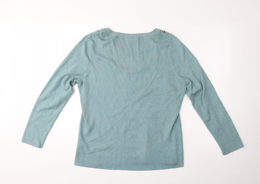 Together Womens Green   Pullover Jumper Size 2XL