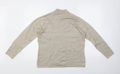 BM collection Womens Gold Floral  Pullover Jumper Size M  - Floral pearls on top right