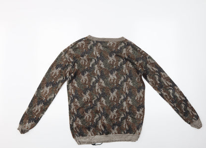 Next Womens Multicoloured Geometric  Pullover Jumper Size 12  - Glittery