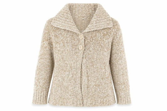 Pure & Natural Womens Beige   Cardigan Jumper Size M