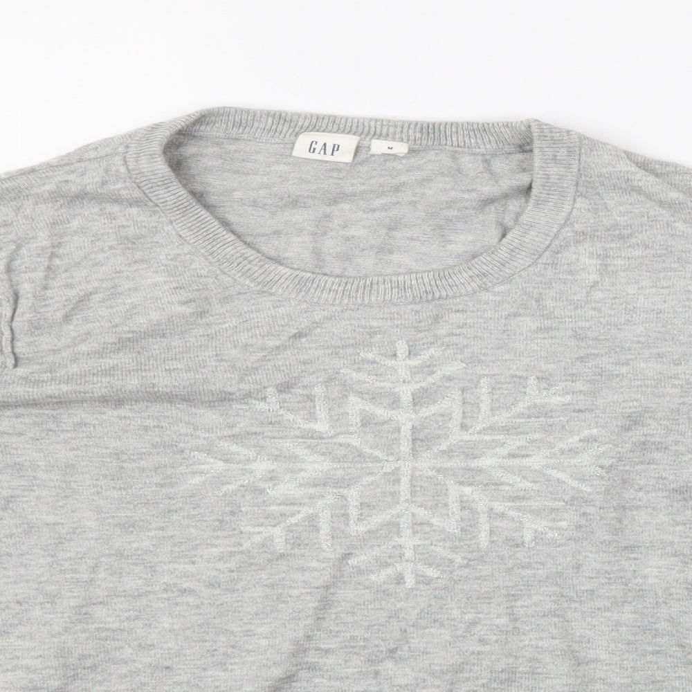 Gap Womens Grey   Pullover Jumper Size M  - Snowflake