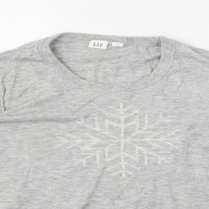 Gap Womens Grey   Pullover Jumper Size M  - Snowflake