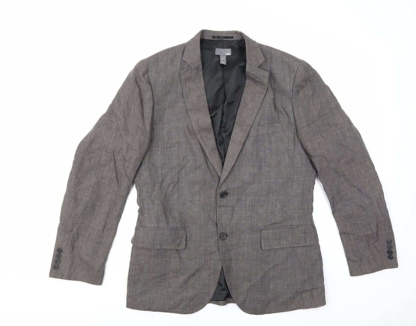 Mens UK Size 42 H&M Regular Grey Suit Jacket