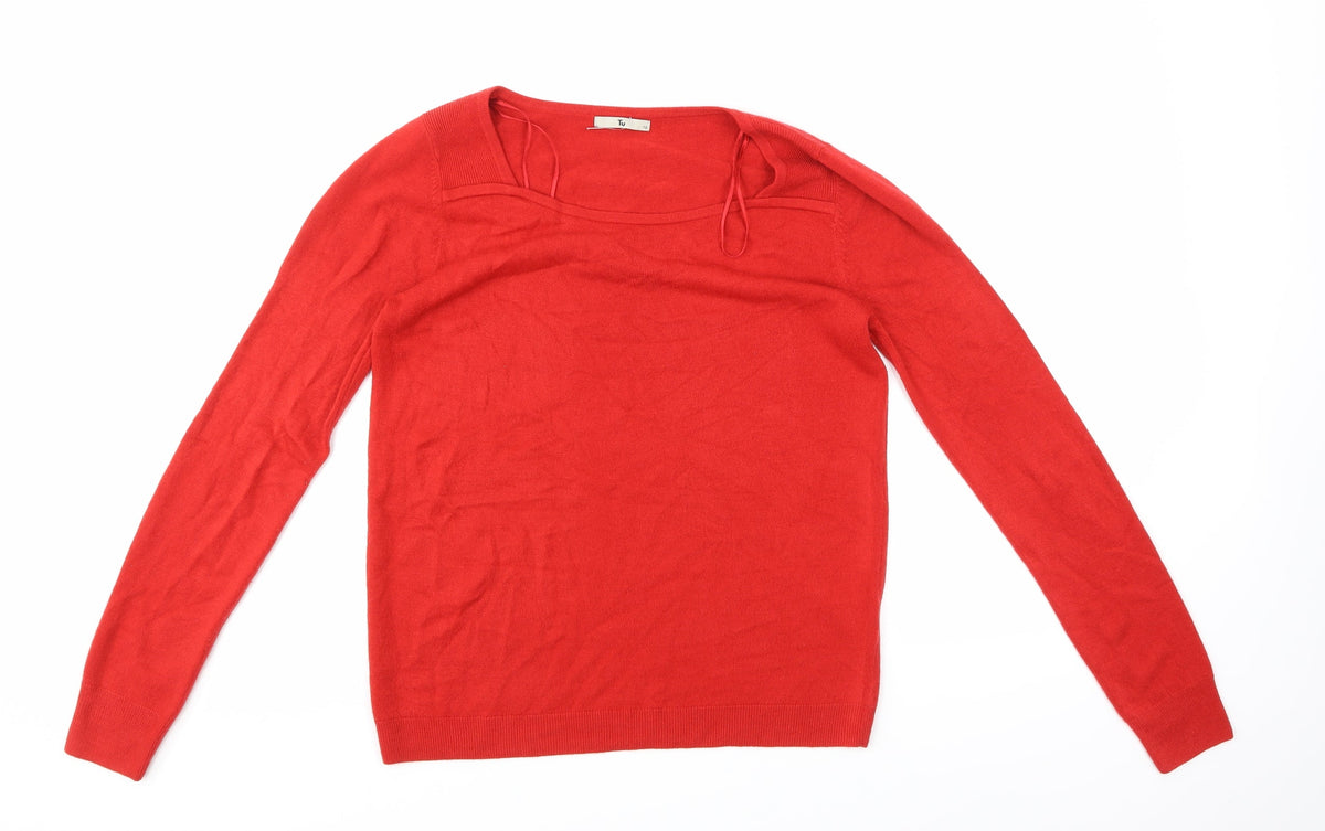 Tu Womens Red   Pullover Jumper Size 12