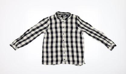 George Boys Black Check  Basic Button-Up Size 12 Years