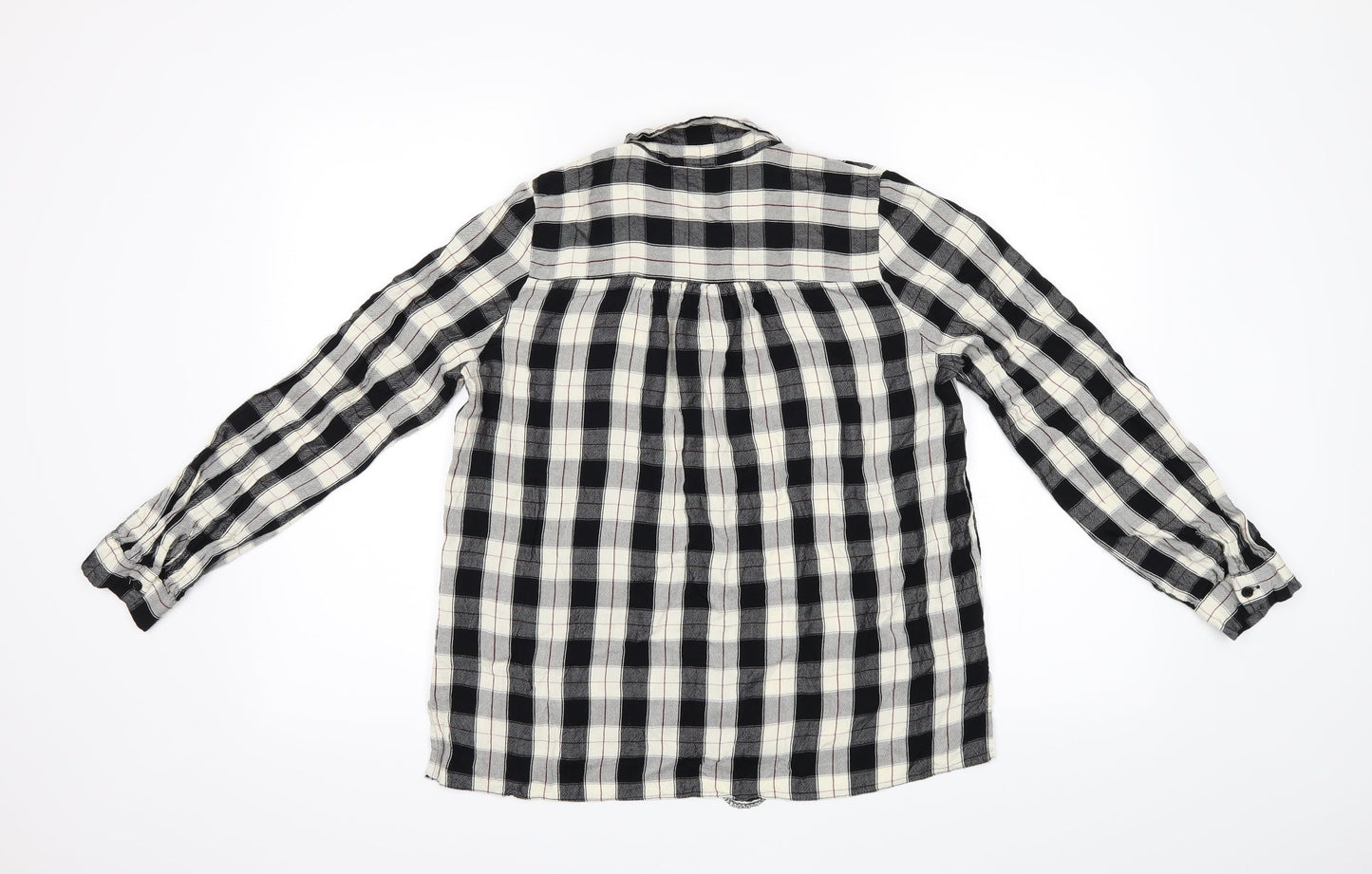 George Boys Black Check  Basic Button-Up Size 12 Years