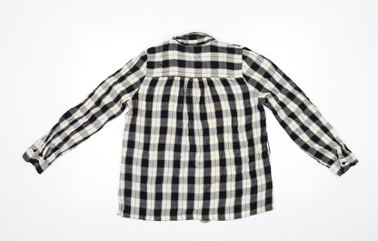 George Boys Black Check  Basic Button-Up Size 12 Years