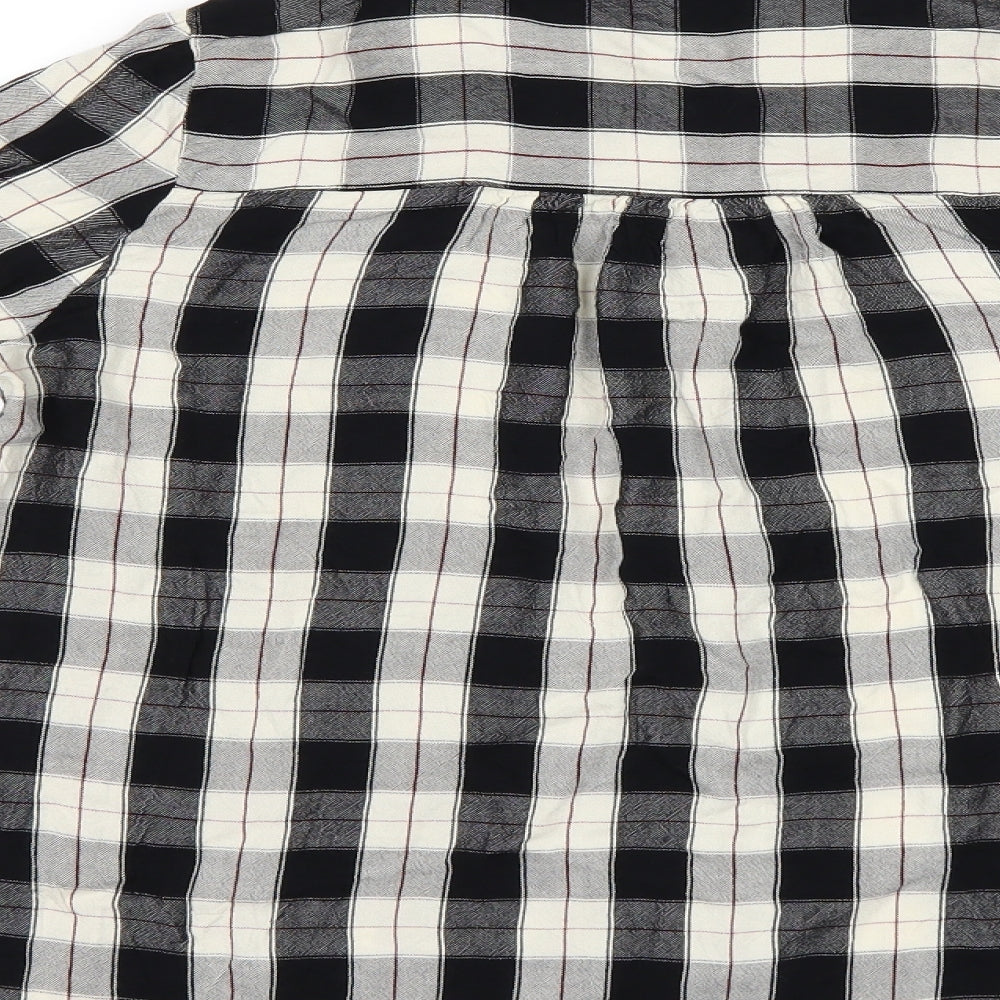 George Boys Black Check  Basic Button-Up Size 12 Years