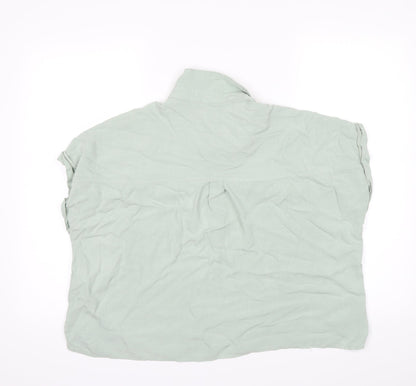 Womens UK Size 16 New Look Green Basic Button-Up