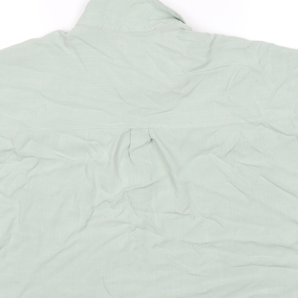 Womens UK Size 16 New Look Green Basic Button-Up