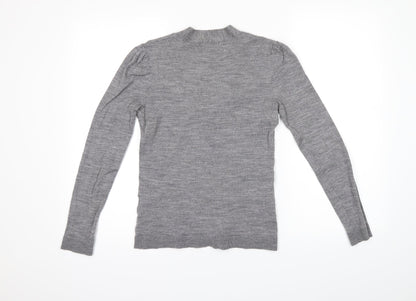 Laura Clément Womens Grey   Basic Blouse Size 8