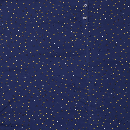 Atelier Womens Blue Polka Dot  Basic Blouse Size 10