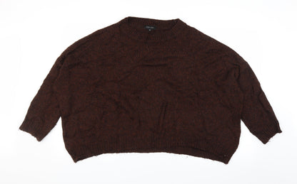 New Look Womens Brown  Knit Pullover Jumper Size M