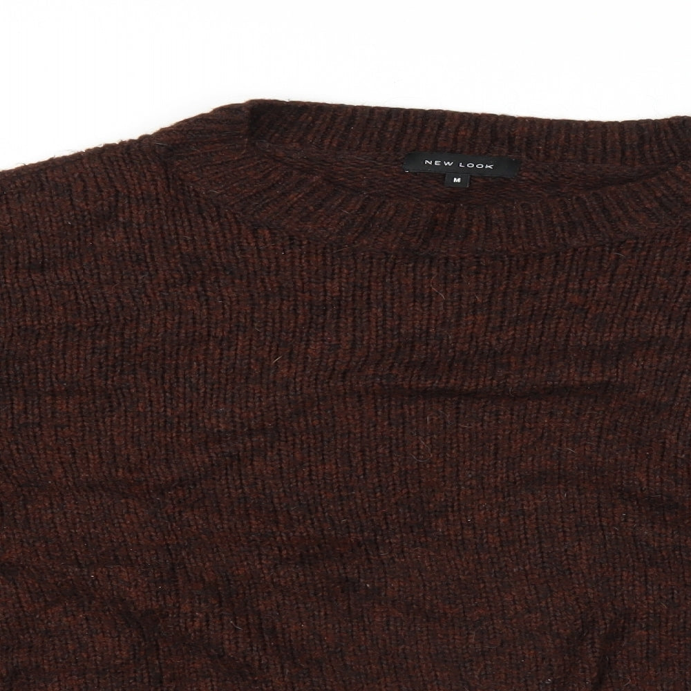 New Look Womens Brown  Knit Pullover Jumper Size M