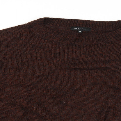 New Look Womens Brown  Knit Pullover Jumper Size M