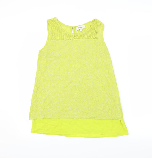 Womens UK Size 8 NEXT Yellow Basic Tank